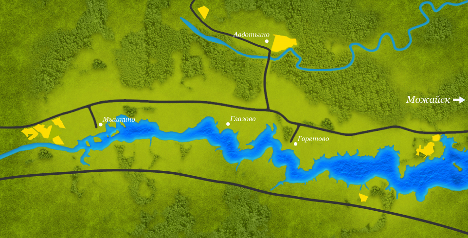 Карта дачных поселков на Можайской Ривьере